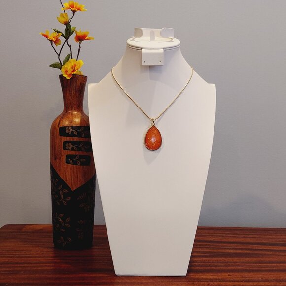 NWT BALLET BRAND SUNSTONE TEARDROP PENDANT NECKLACE - Picture 3 of 10